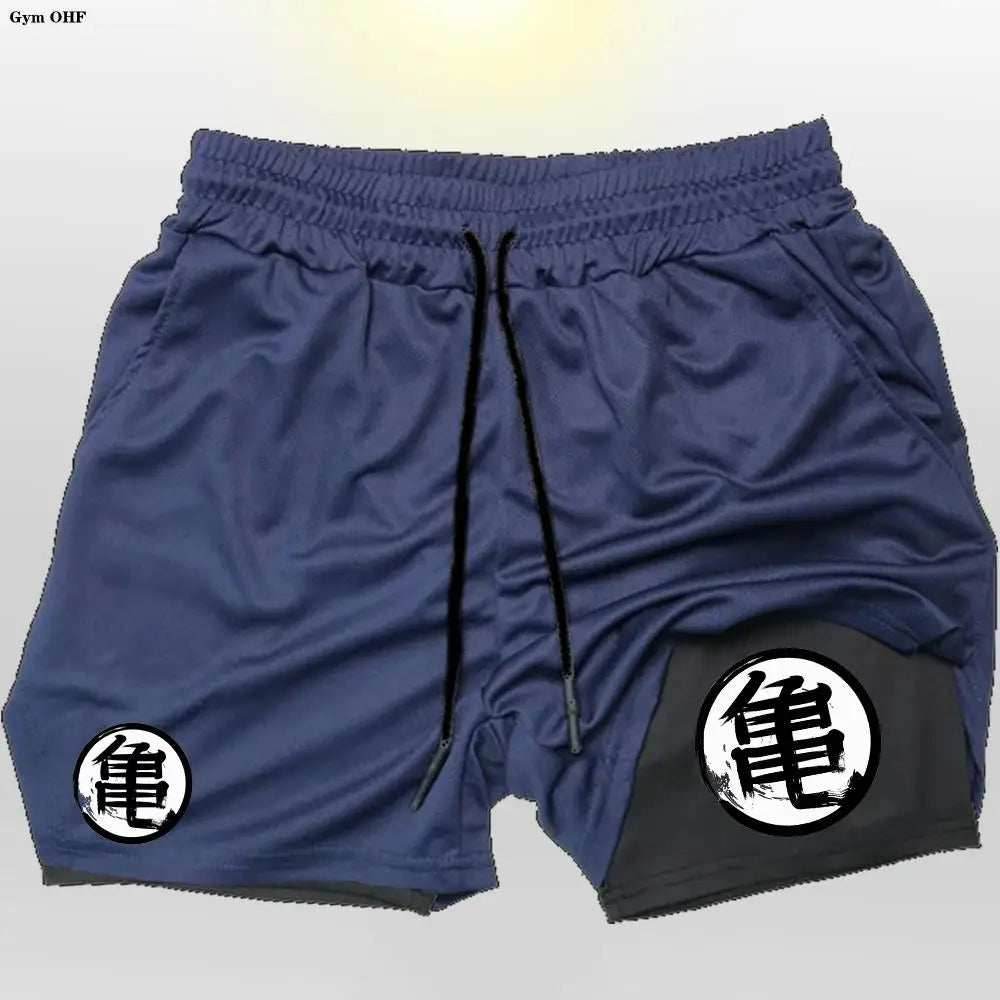 Dragon Ball Shorts: Power Up Your Workout! - Navy Blue-Black / XL