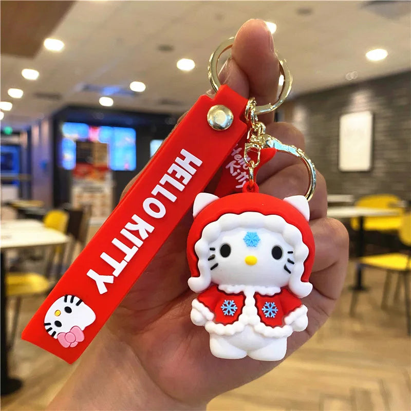 Sanrio Hello Kitty Key Chains, Kawaii Anime Cartoon Cinnamoroll Car Keychains Backpack Ornaments