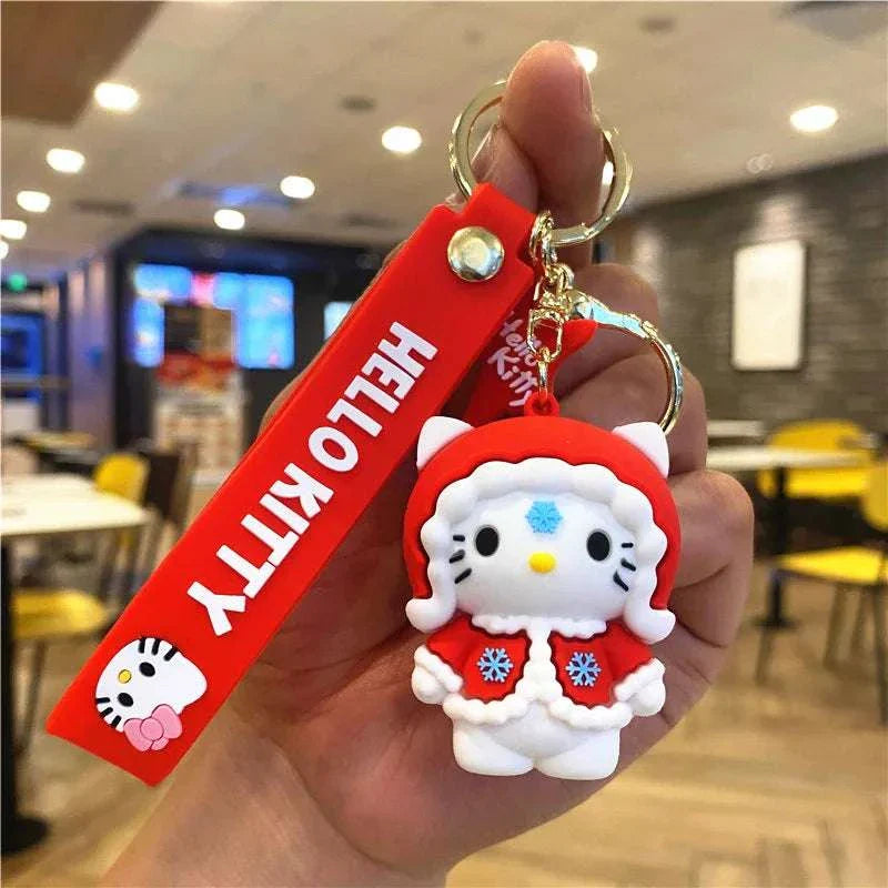 Sanrio Hello Kitty Key Chains, Kawaii Anime Cartoon Cinnamoroll Car Keychains Backpack Ornaments
