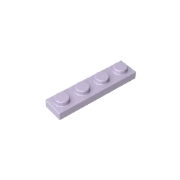 Gobricks GDS-504 Plate 1 x 4 | Compatible Building Block Pieces
