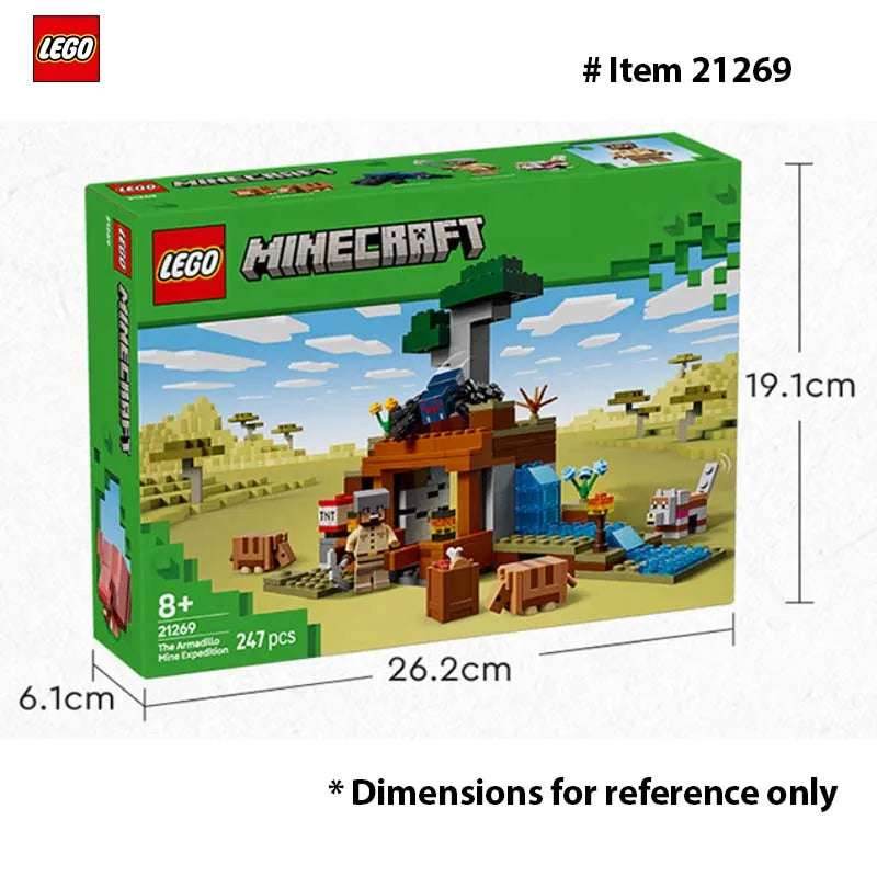 LEGO 21269 Minecraft The Armadillo Mine Expedition Toy Figures and Playset - Building Minecraft Toy for Kids, Boys and Girls - 21269