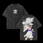 One Piece Luffy Gear 5 Nika Harajuku Washed T-Shirt