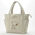 Snoopy Corduroy Tote Bag – Large Capacity Zipper Shoulder Bag