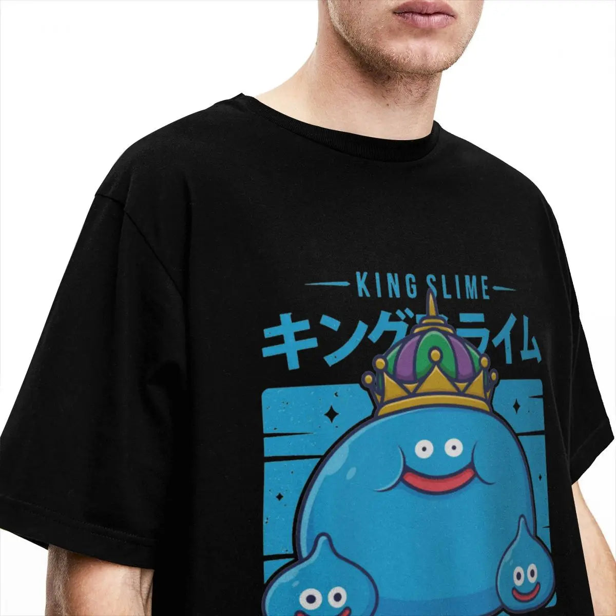 Amazing King Slime Games T-Shirt Men Women's O Neck 100% Cotton Cute Short Sleeve Tee Shirt Birthday Present Tops