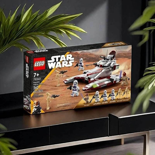Play out thrilling battles with this buildable tank toy playset,75342 LEGO featuring popular Star Wars - United States