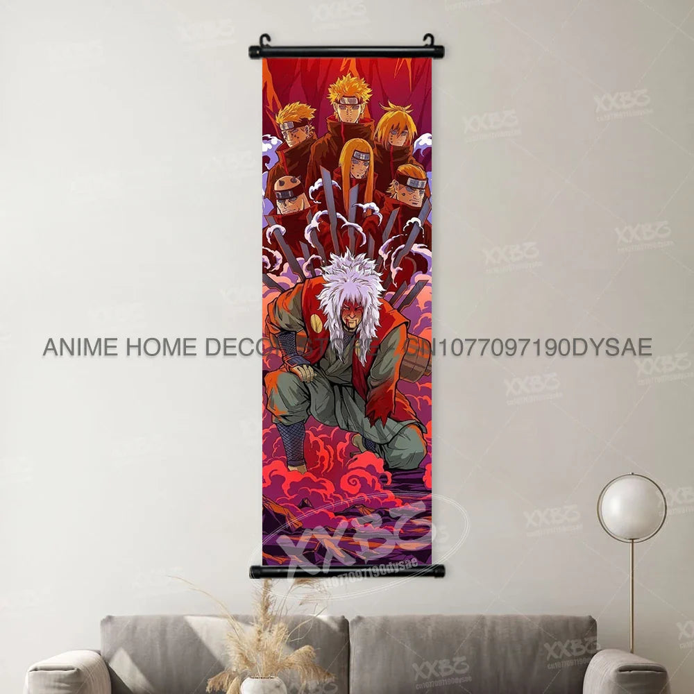 Uzumaki Naruto Posters: Sasuke & Madara Wall Art Scroll