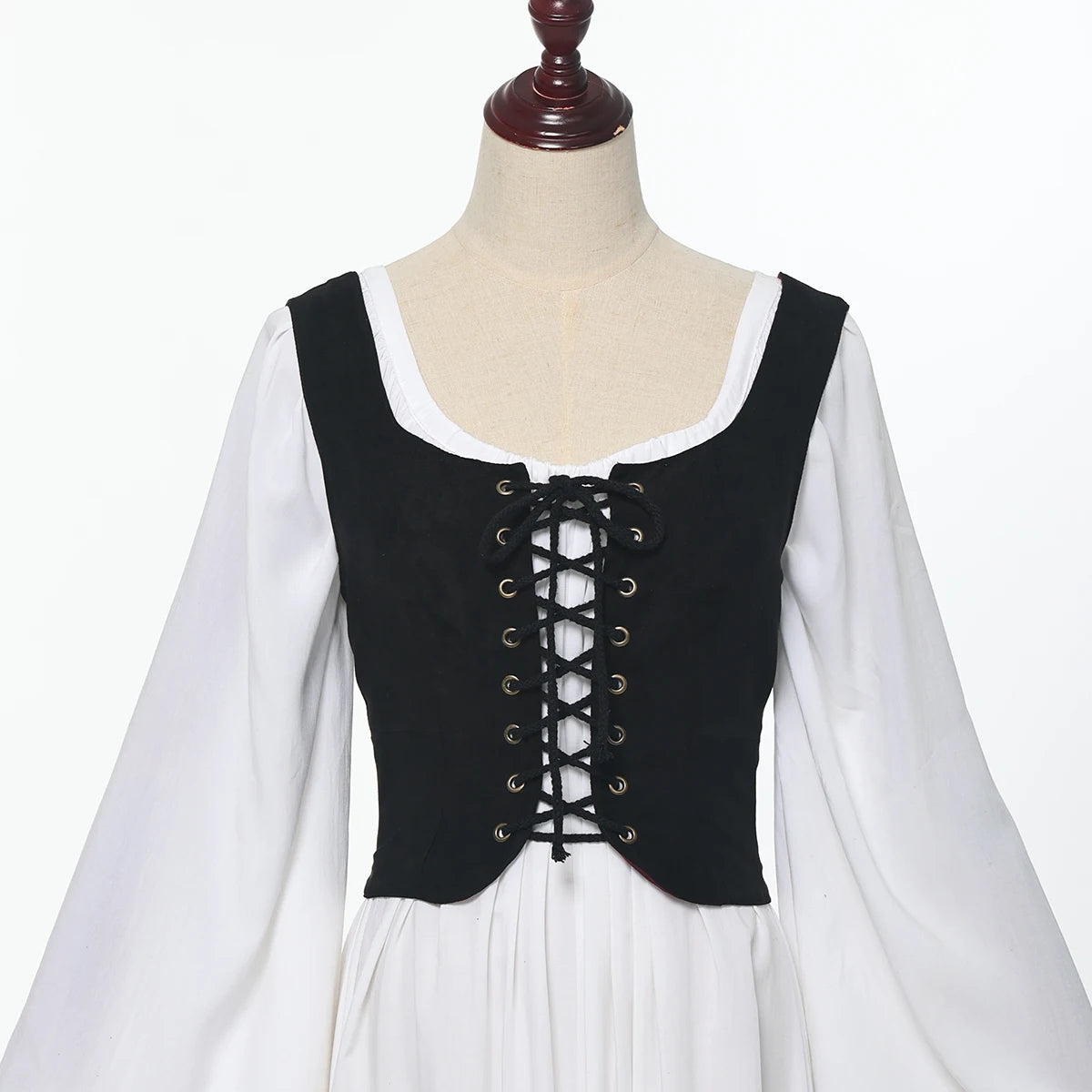 Gilet corset pirate pour femmes, hauts de cosplay médiéval d'Halloween