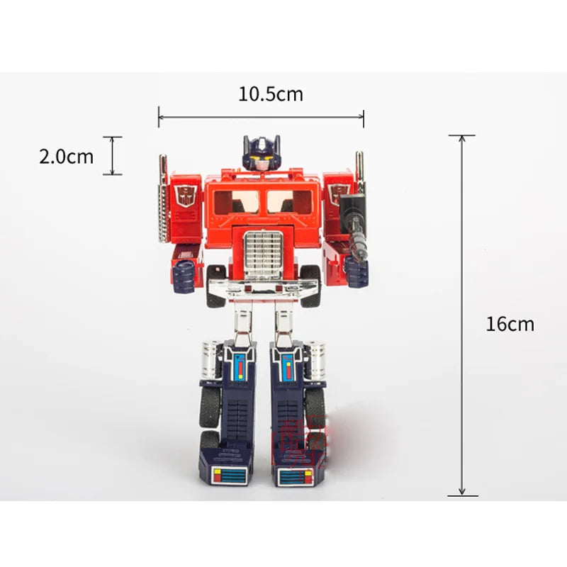 Transformación G1 recreada OP Prime Red KO Edition con carro figuras de acción frontales de Metal modelo juguetes regalo