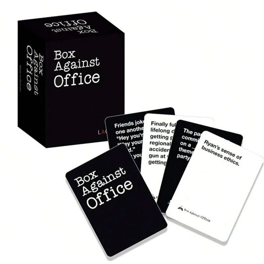 Tarjeta de juego de reunión familiar "Box Against Office", juego de cartas divertido, juegos de mesa para fiesta, 1 ud.