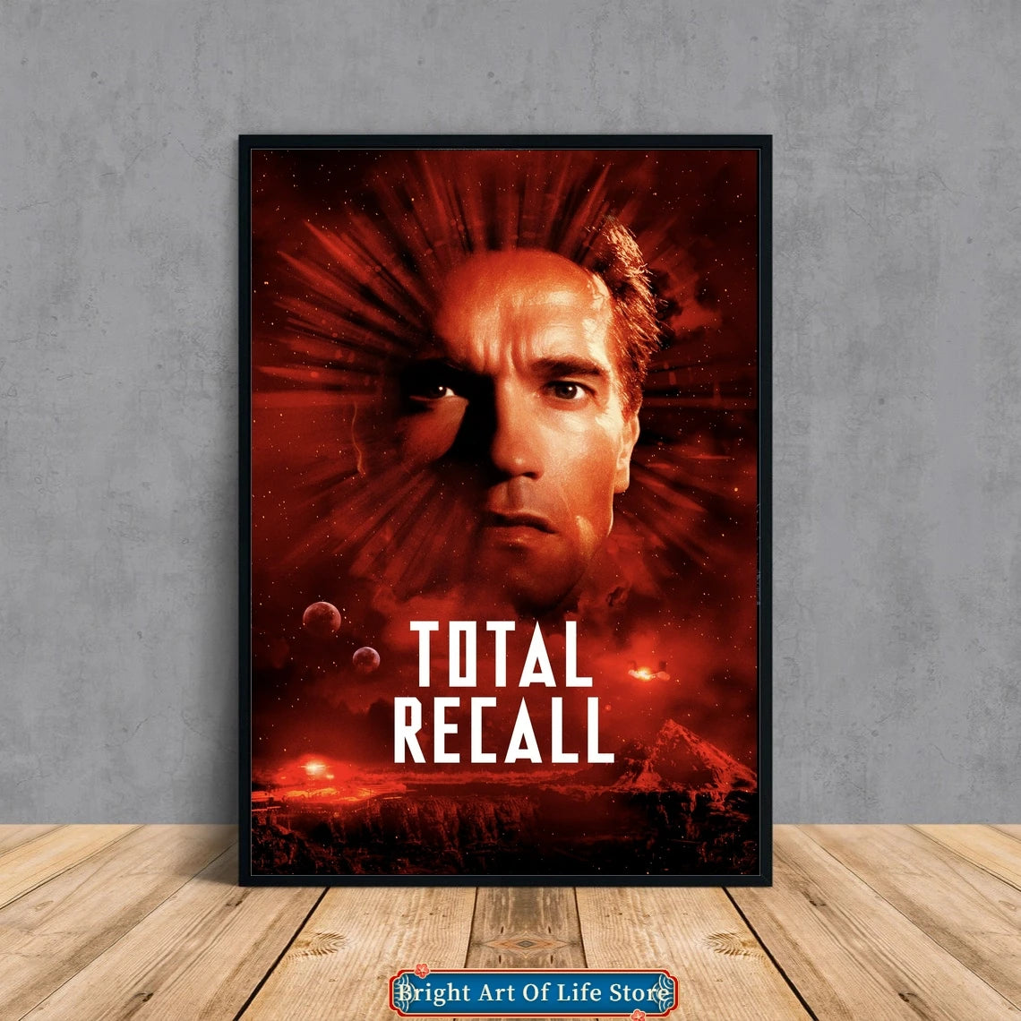 Total Recall (1990) Classic Movie Poster Star Cover Photo Canvas Print Apartment Home Decor Wall Painting (Unframed)