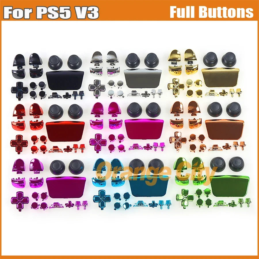 1Set Gamepad Full Set Buttons for PS5 3.0 V3.0 Electroplated Button Kit | Game Controller Accessories