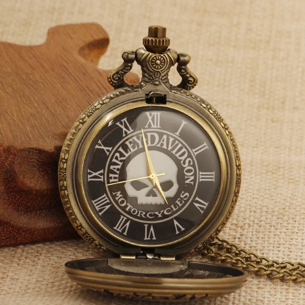 Retro Fashion Quartz Men's Pocket Watch Casual Punk Popular Unisex Pendant Fob Chain Watch CF1702