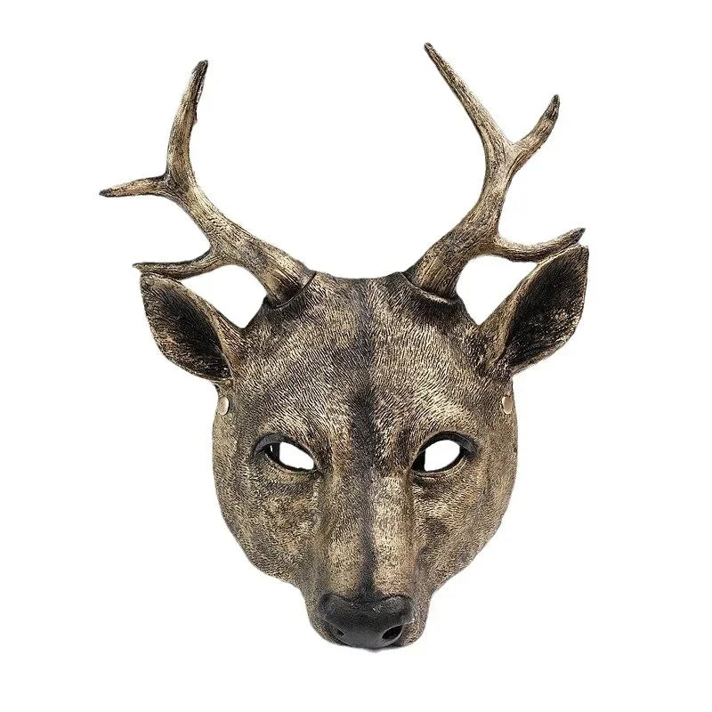 Halloween Decoration 3D Animal Mask Party Rave Club Cosplay Deer Mask PU Foam Personalized Gift Unisex Carnival  Dress Up Props