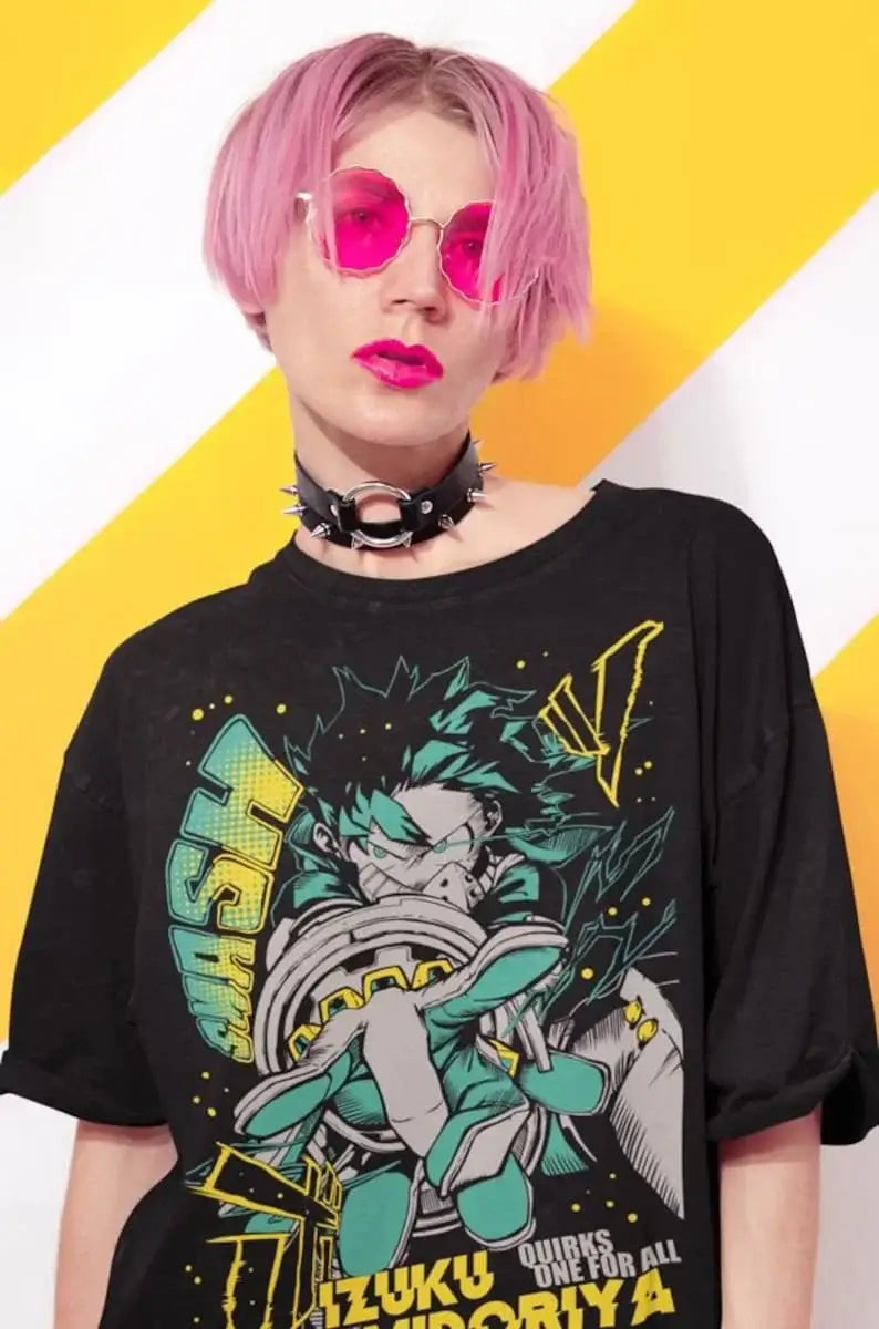 Deku Streetwear T-Shirt: Fire Style Japan Cotton Tee
