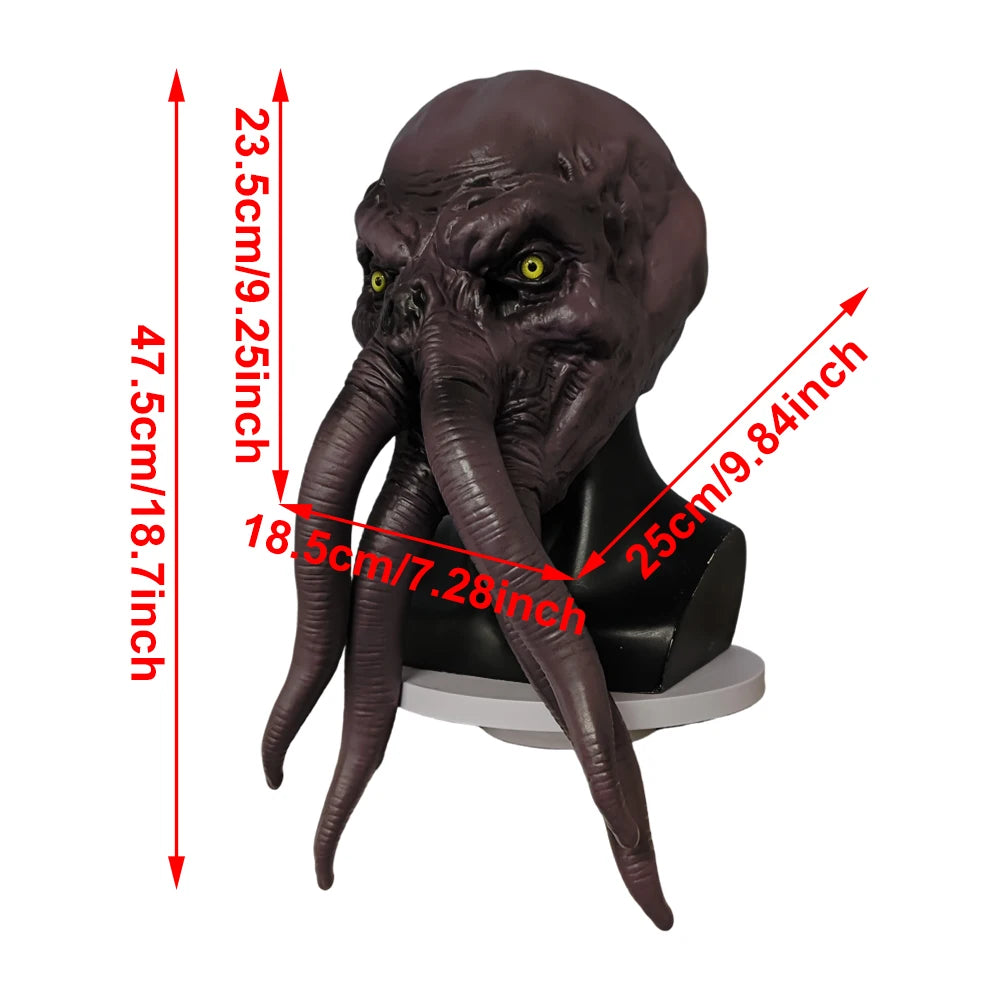 Game Lllithid Mind Flayer Squiddy Mask Cosplay Octopuses Monster Latex Helmet Halloween Party Costume Props