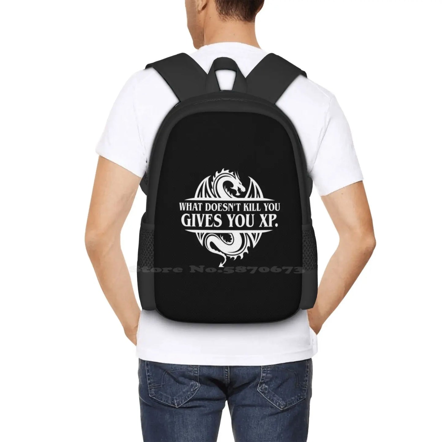 What Doesnt Kill You Give You Xp Tabletop Rpg Gaming Gran oferta Mochila Bolsos De Moda Y Dragones Dnd D Y D Dragones Pathfinder