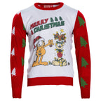 Merry Christmas Garfield Odie Xmas Tree Sweater - XS
