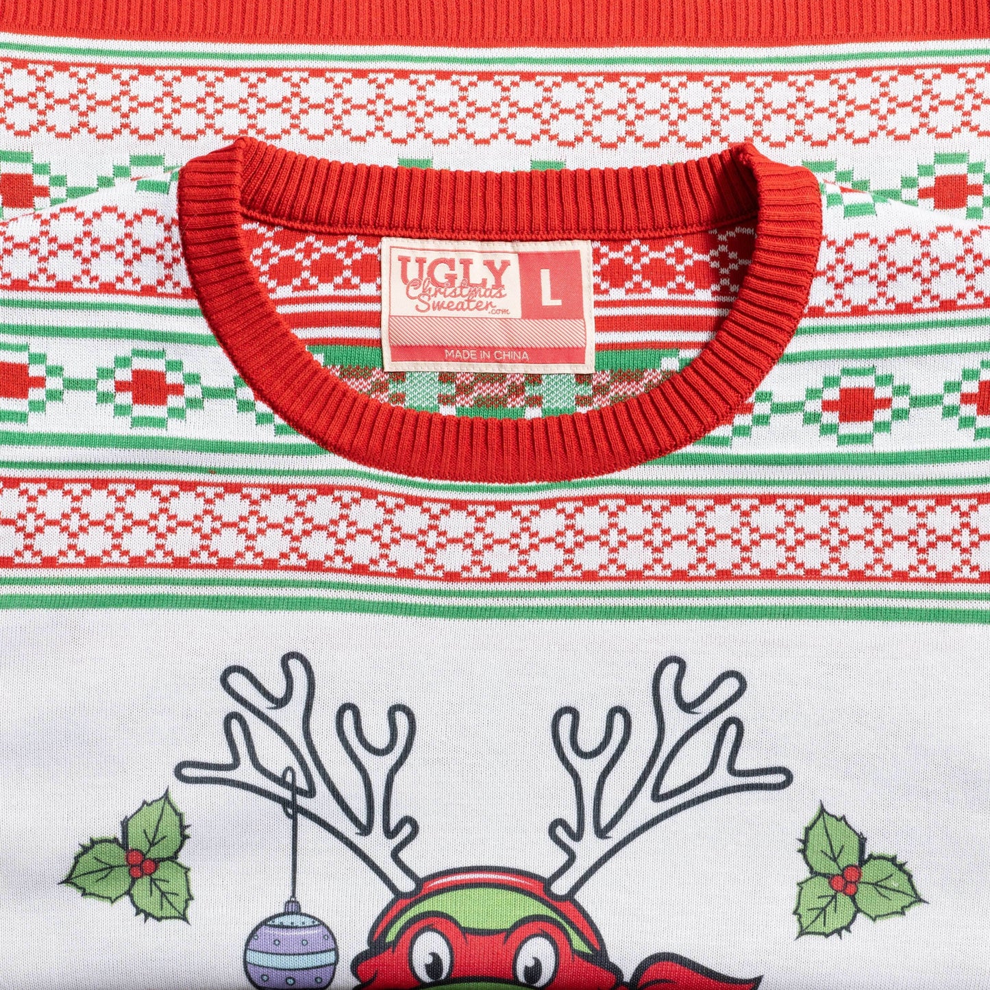 Raphael Reindeer TMNT Christmas Sweater - XS
