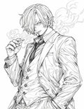 Sanji's Suave Smoke: One Piece Coloring Adventure | Infinite Visibility