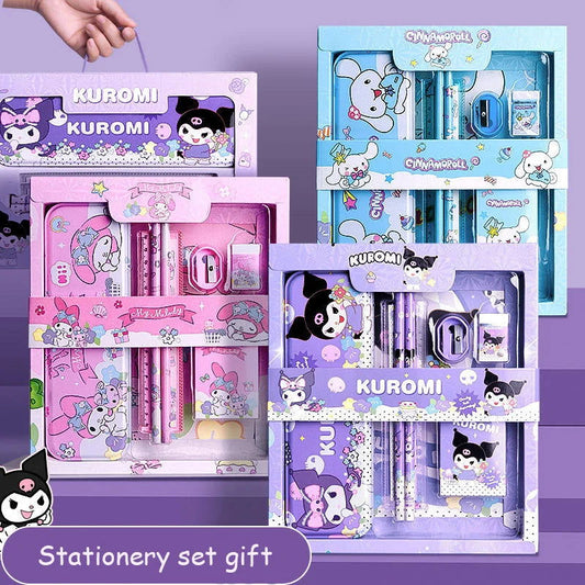 Sanrio Family Cinnamoroll, Kuromi, and Melody Stationery Gift Box Set, Children's Gift Back-to-School Christmas Gift