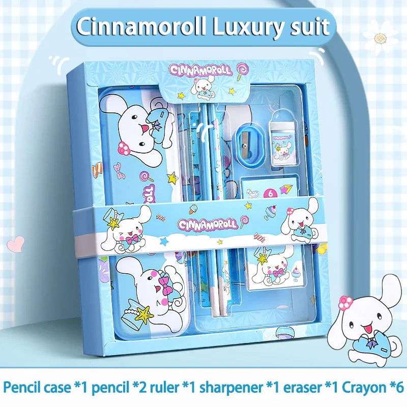 Sanrio Family Cinnamoroll, Kuromi, and Melody Stationery Gift Box Set, Children's Gift Back-to-School Christmas Gift