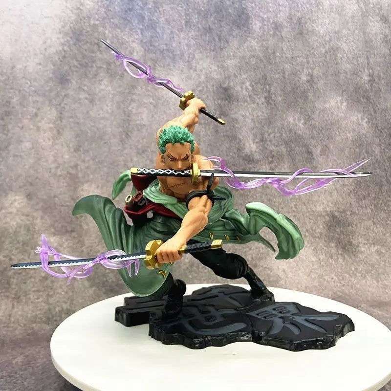 Santoryu Ogi Zoro Figure, King of Hell One Piece Anime Figurines Wano Onigashima