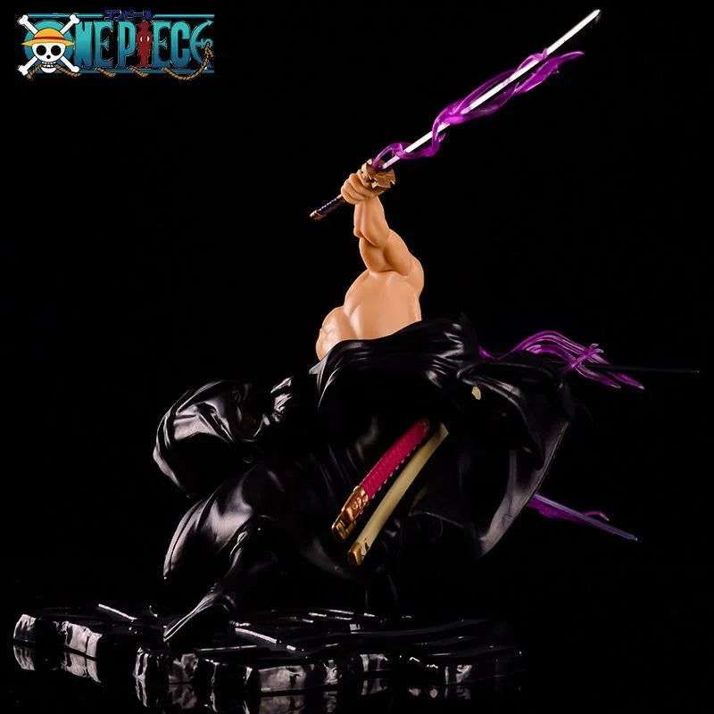 Santoryu Ogi Zoro Figure, King of Hell One Piece Anime Figurines Wano Onigashima