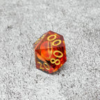 Sauron's Eye | 7 Piece Moving Eye DnD Dice Set | Acrylic RPG Gaming Dice - 