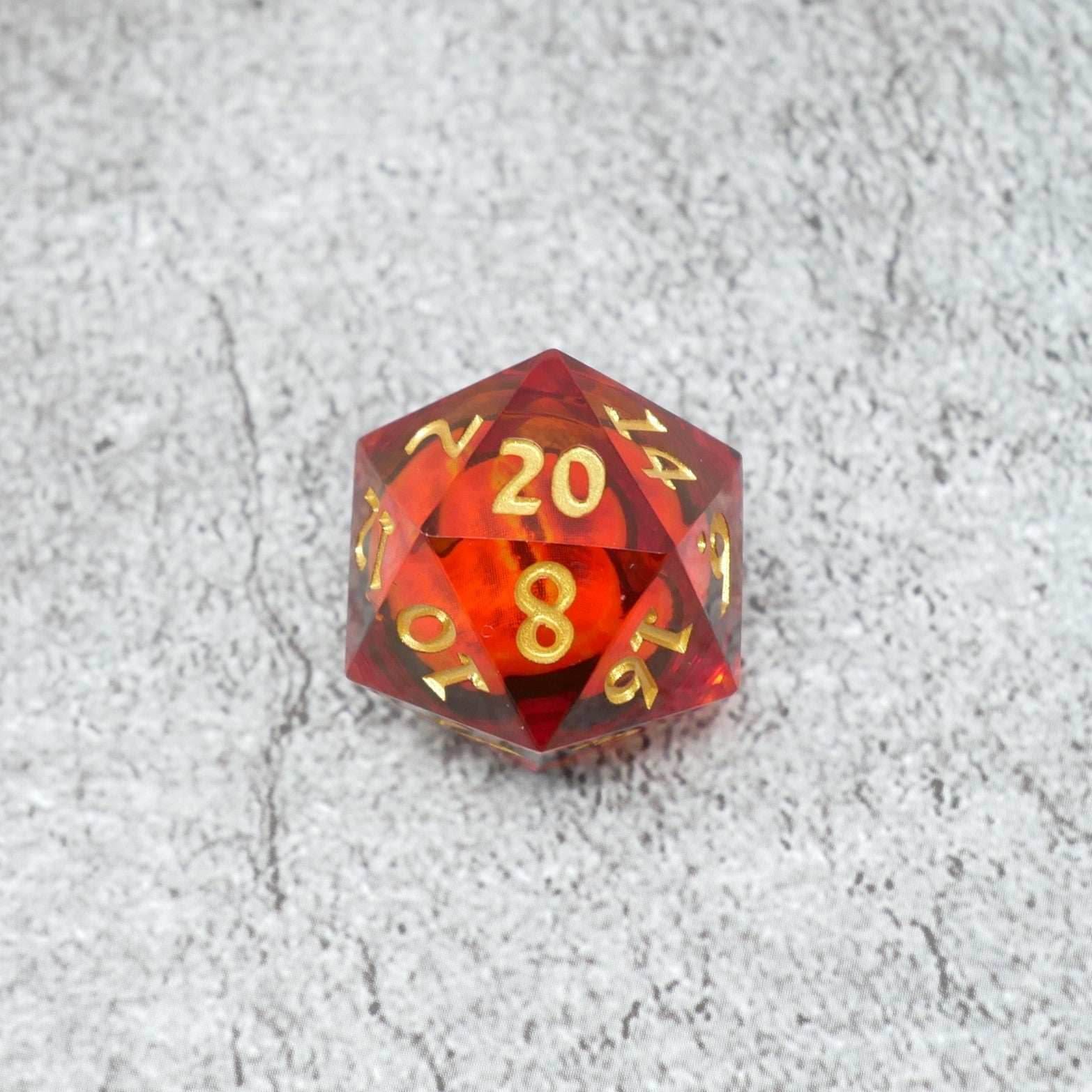 Sauron's Eye | 7 Piece Moving Eye DnD Dice Set | Acrylic RPG Gaming Dice - 