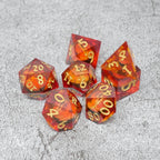 Sauron's Eye | 7 Piece Moving Eye DnD Dice Set | Acrylic RPG Gaming Dice - 