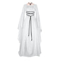 Medieval Gothic Style Retro Cosplay Clothing Long Sleeved Dress Women's Party Dress Mardi Gras Stage Performance Costumes - White / S / United States