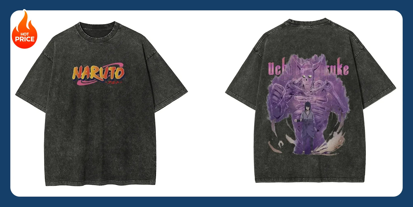 Naruto Washed T-Shirt: Retro 2026 Japanese Cotton Tee