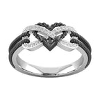 Charm Couple Rings For Men Stainless Steel Celtic Dragon Ring Heart Black Zircon Women Wedding Rings Set Valentine's Day Jewelry