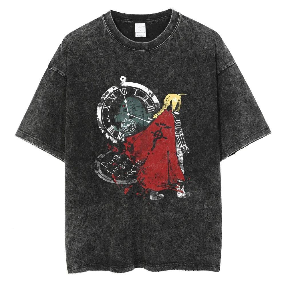 Fullmetal Alchemist Washed Vintage Anime T-Shirt | Hip Hop