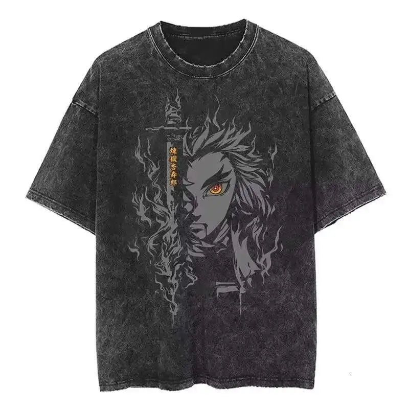 Demon Slayer Rengoku Flame Hashira Anime T-Shirt | Summer