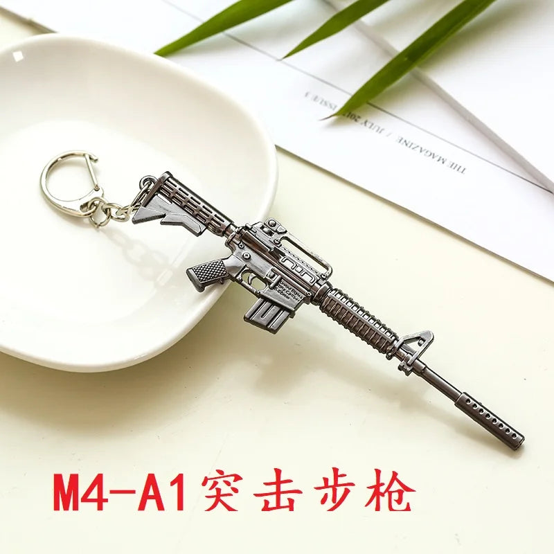 Online Game PUBG Badge Keychain Pendant Cosplay Cyber-Game Playerunknown's Battlegrounds Medal Alloy Key Ring for Game Lovers