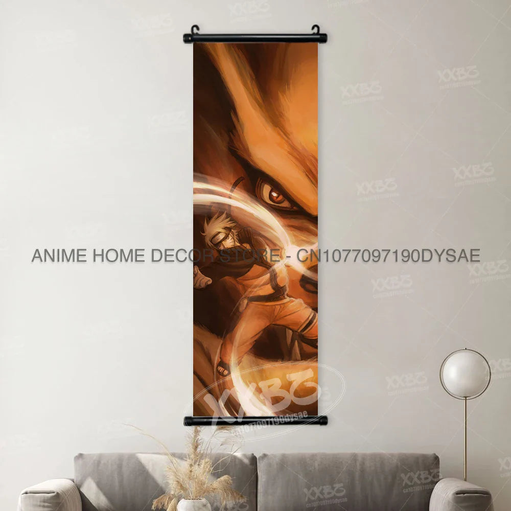 Uzumaki Naruto Posters: Sasuke & Madara Wall Art Scroll