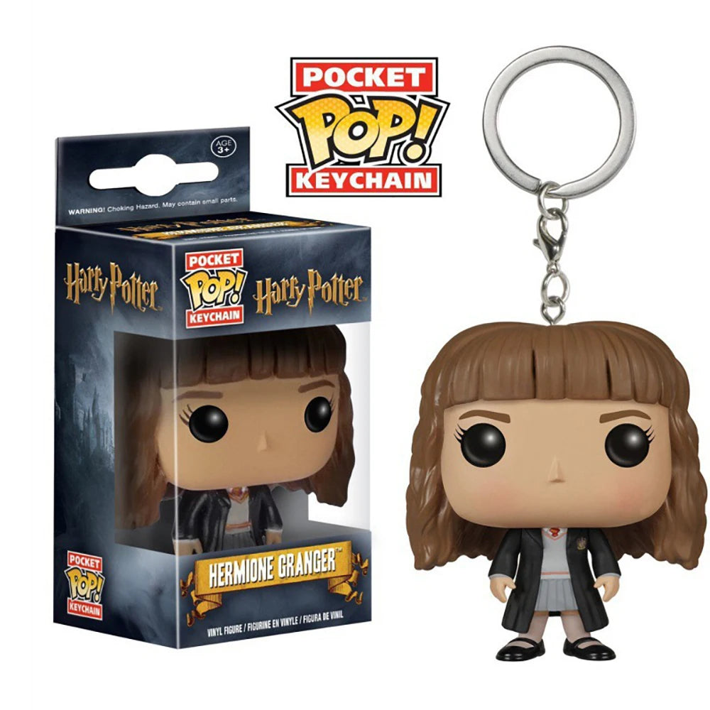 FUNKO Pocket Keychain Harry Potter Hermione Dumbledore Fantasy Adventure Movie Peripherals Backpack Pendant Keychain Xmas Gift