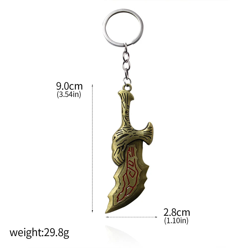 New God of War 4 Kratos Sword Keychain Pendant Keyring Jewelry Men And Women Car key chain Accessories