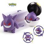 Pokemon Pokeball Anime Figures Toys, Pikachu Gengar Dragonite Snorlax Lapras Pocket Pokeball Toys