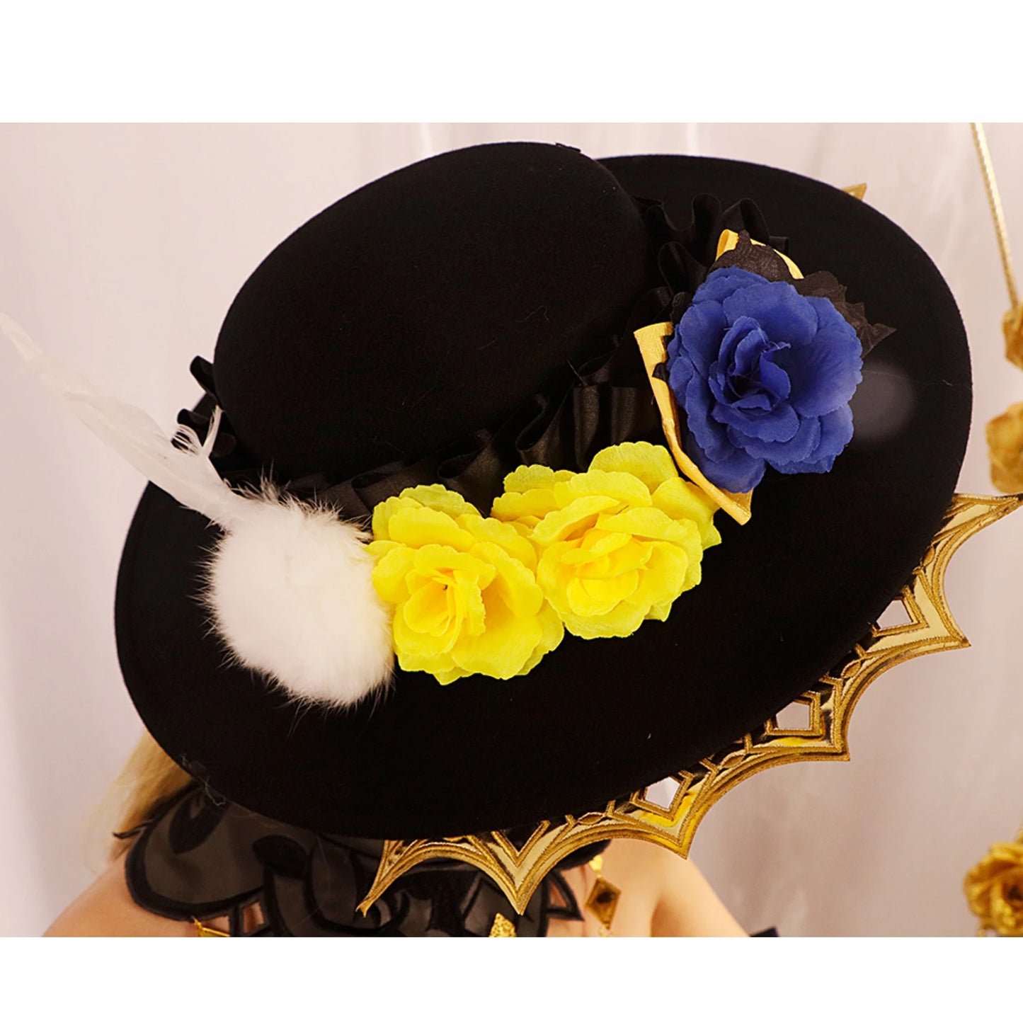 Genshin Impact Navia Cosplay disfraz peluca sombrero conjunto mujer vestido uniforme fiesta de Halloween para niñas