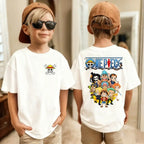 One Piece Luffy Kids T-Shirt Pure Cotton Boys Top Summer Tee