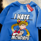 🌙 Sailor Moon Tongue-Out Graphic T-Shirt – Playful Anime Streetwear
