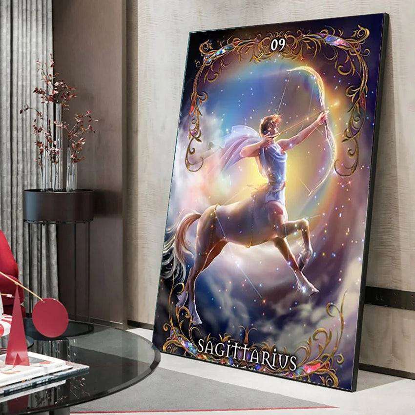 12 constellations 5D Diamond Painting Diamond Mosaic Andromeda Sagittarius Aries Aquarius Rhinestone Embroidery Home Decor Gift
