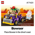 LEGO 71431 Bowser's Muscle Car Expansion Set 458 Pcs Super Mario series DIY Toys For Boys Girl Children Gift ages 8+ - 71431