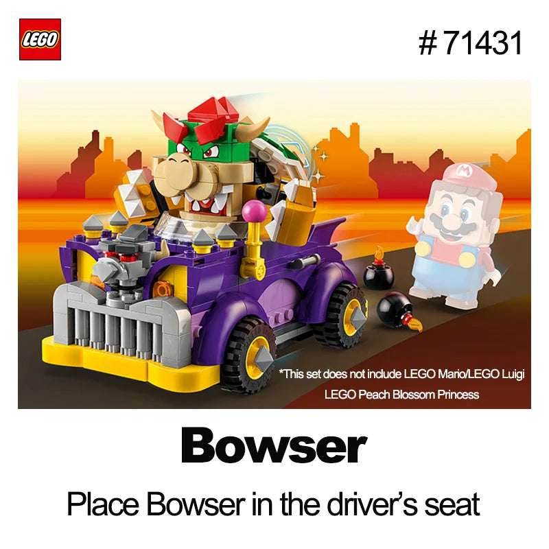 LEGO 71431 Bowser's Muscle Car Expansion Set 458 Pcs Super Mario series DIY Toys For Boys Girl Children Gift ages 8+ - 71431