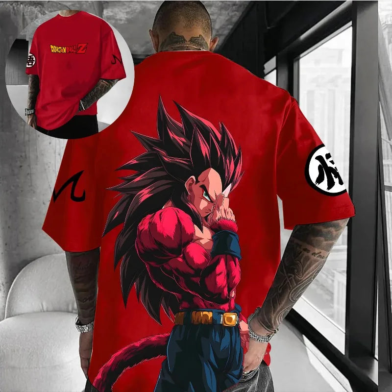 Dragon Ball Vegeta Harajuku Oversized Anime T-Shirt | 2025