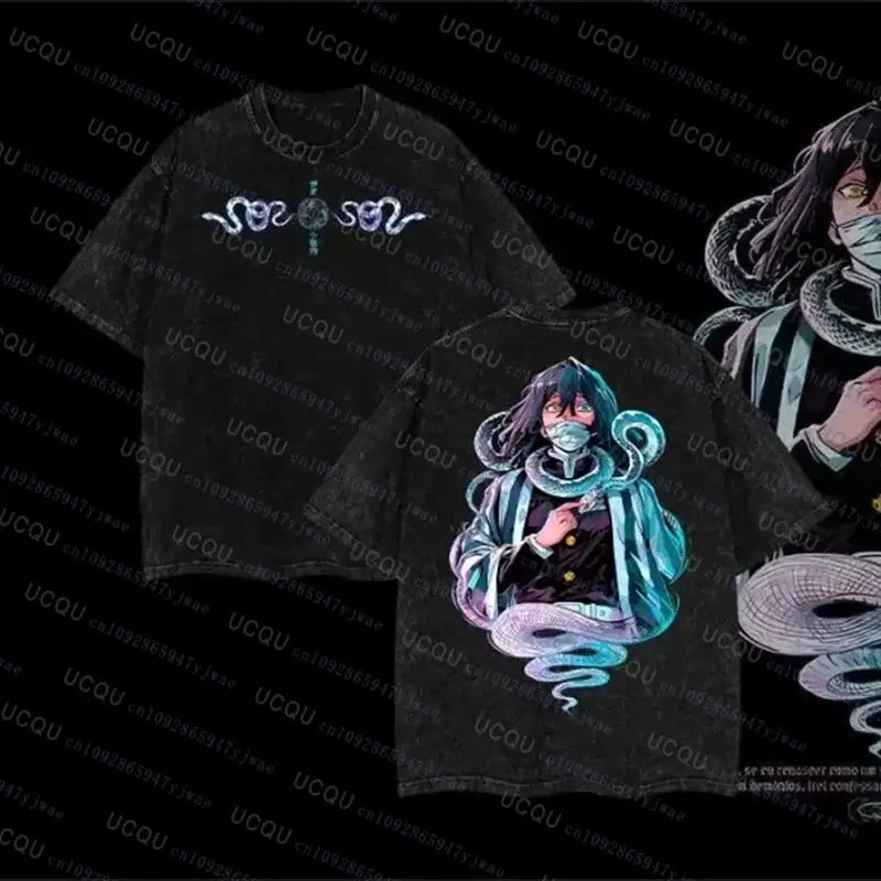 Gyomei Himejima T-shirt: Demon Slayer Vintage Washed Tee