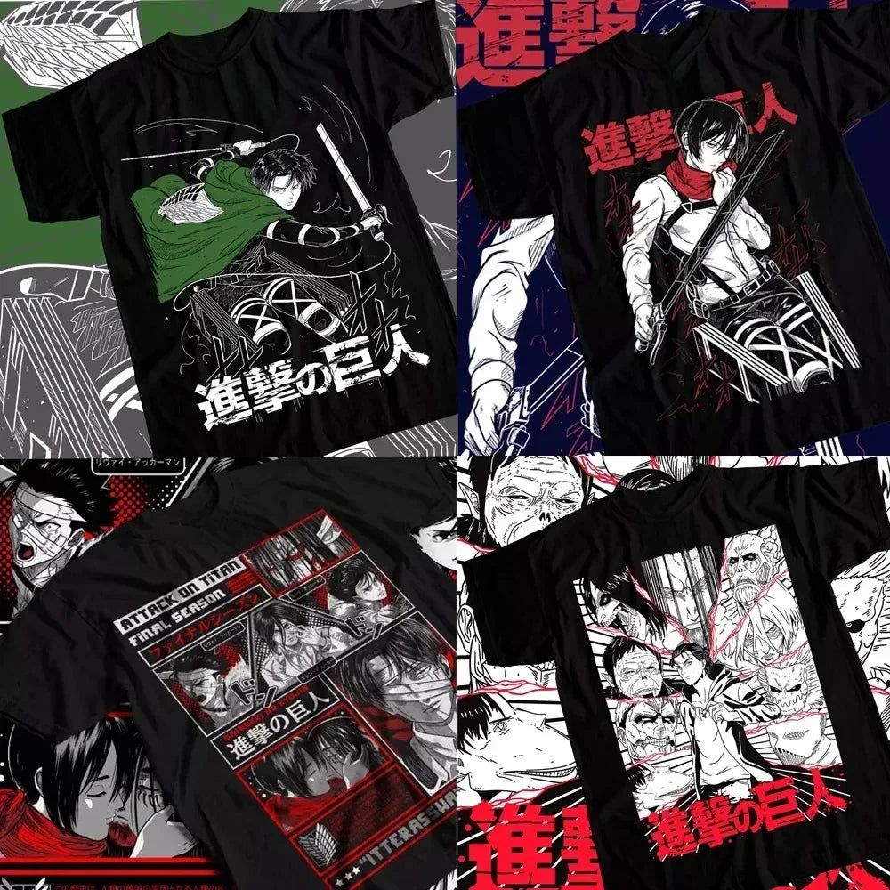 Levi Ackerman T-shirt: Attack on Titan Cotton Streetwear