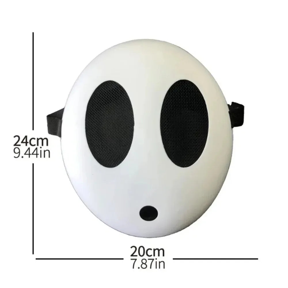 Halloween Cosplay Game Bros Shy Guy Mask Funny Kid Adlut Unisex White Plastick Masks Masquerade Party Dress Up Costume Props